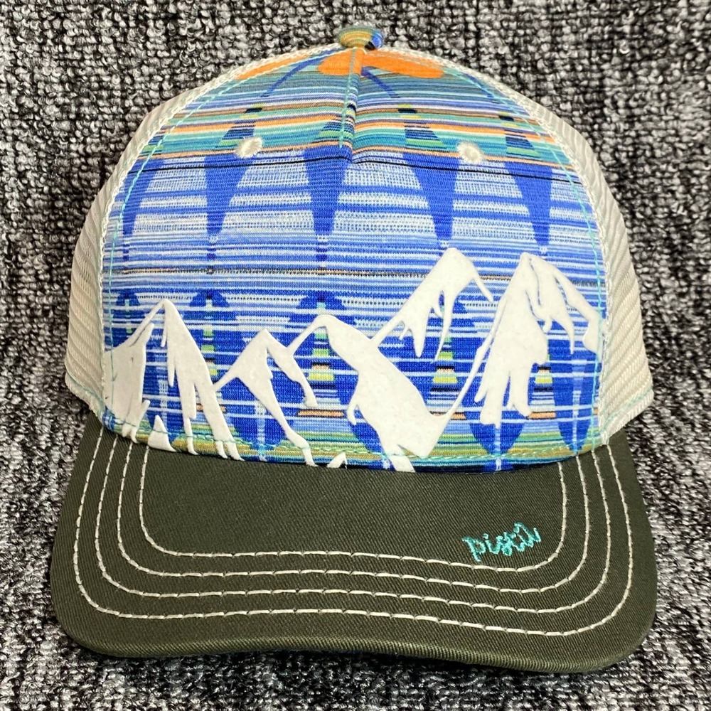 Pistil Designs Womens McKinley Trucker Hat Mountain Graphic Snapback Mesh Cap